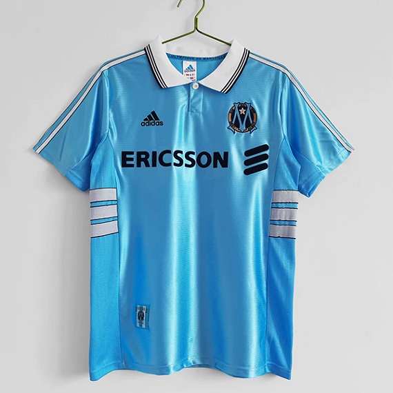 AAA Quality Marseille 98/99 Away Blue Soccer Jersey